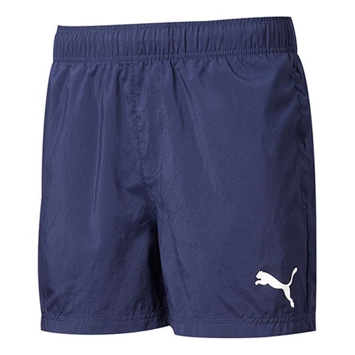 Puma Embossed Logo Fleece Shorts 'Blue White' 592975-49 sold by KicksCrew