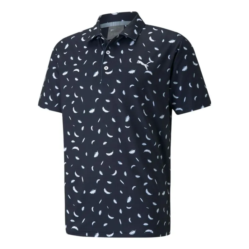 Puma Cloudspun Feather Polo Shirts 'Navy White' 531092-01 sold by KicksCrew