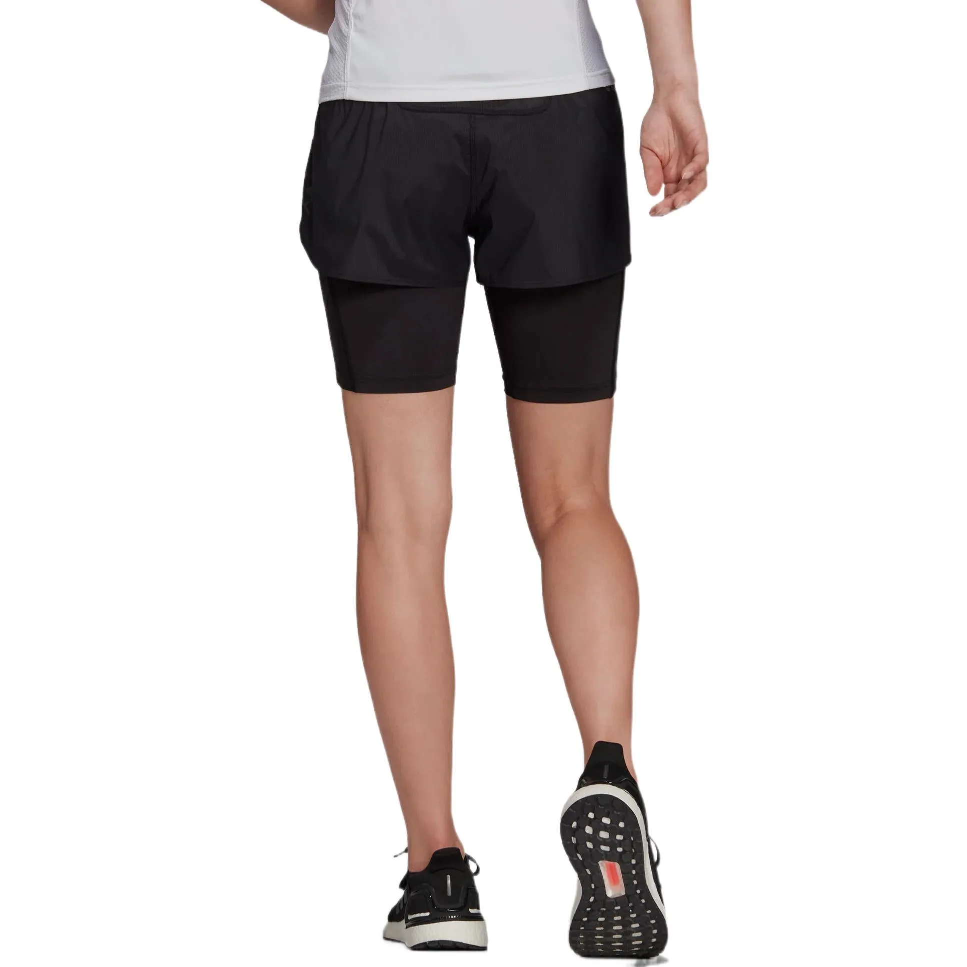 (WMNS) adidas Run Fast Two-in-One Shorts 'Black' HB9225 sold by KicksCrew product image thumbnail 3