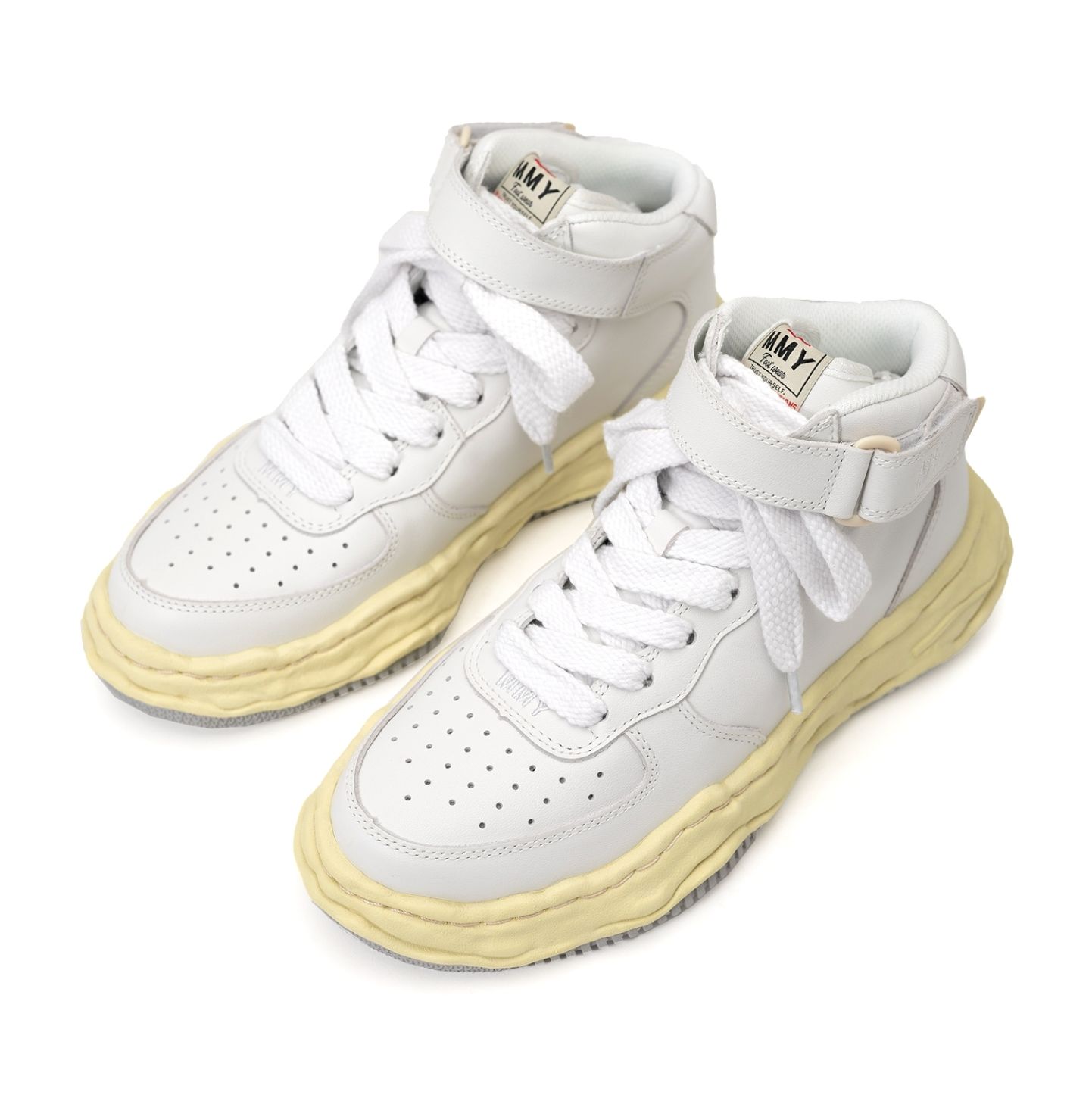 Maison MIHARA YASUHIRO WAYNE VL OG Sole Leather High-top Sneaker 'White' A09FW729-WHT sold by KicksCrew product image thumbnail 2