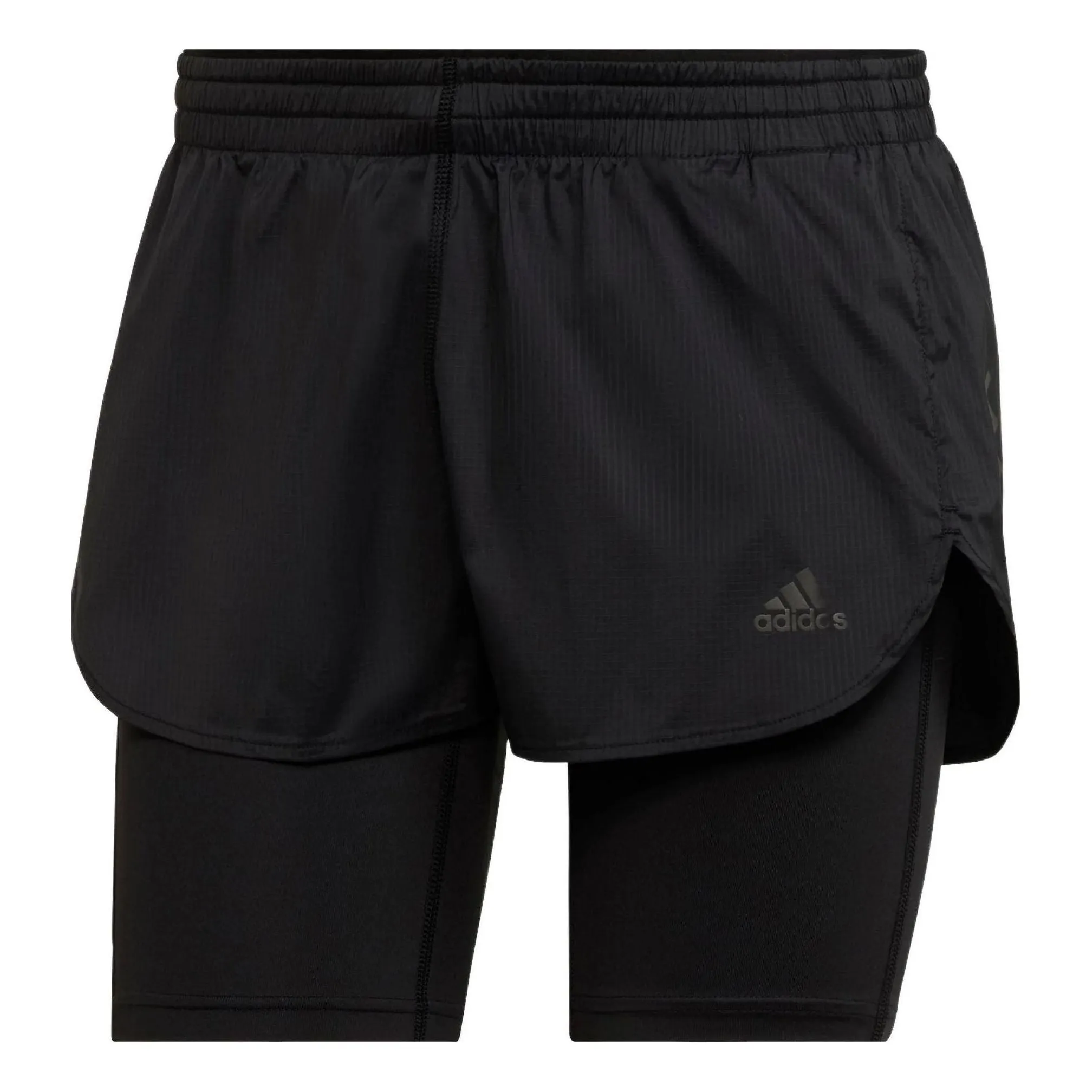(WMNS) adidas Run Fast Two-in-One Shorts 'Black' HB9225 sold by KicksCrew