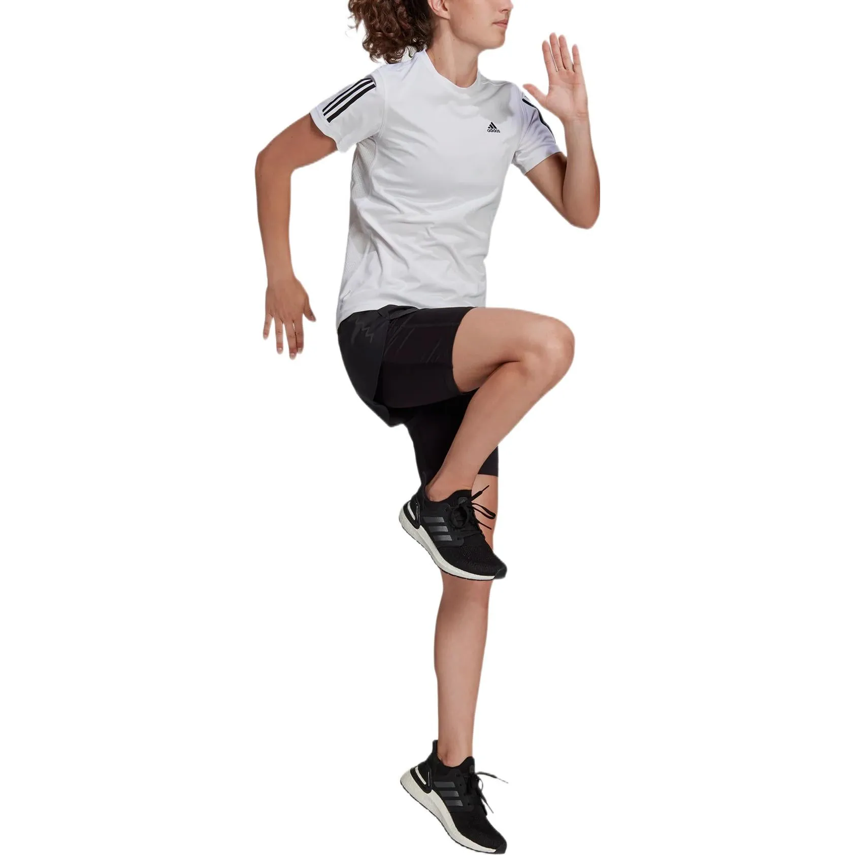 (WMNS) adidas Run Fast Two-in-One Shorts 'Black' HB9225 sold by KicksCrew product image thumbnail 4