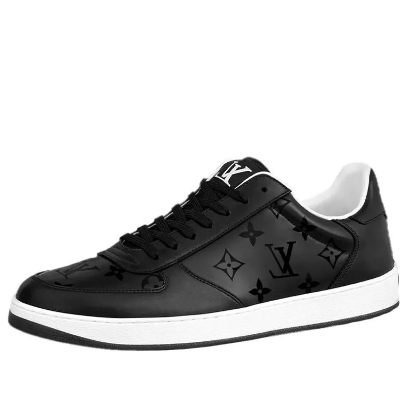 LOUIS VUITTON Rivoli Sneakers 'Black Monogram with White' 1A9FGZ sold by KicksCrew