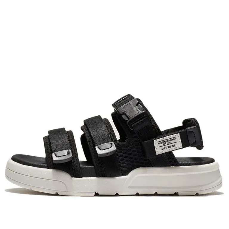(WMNS) Li-Ning Coca Sandals 'Black Beige' AGUS004-3 sold by KicksCrew