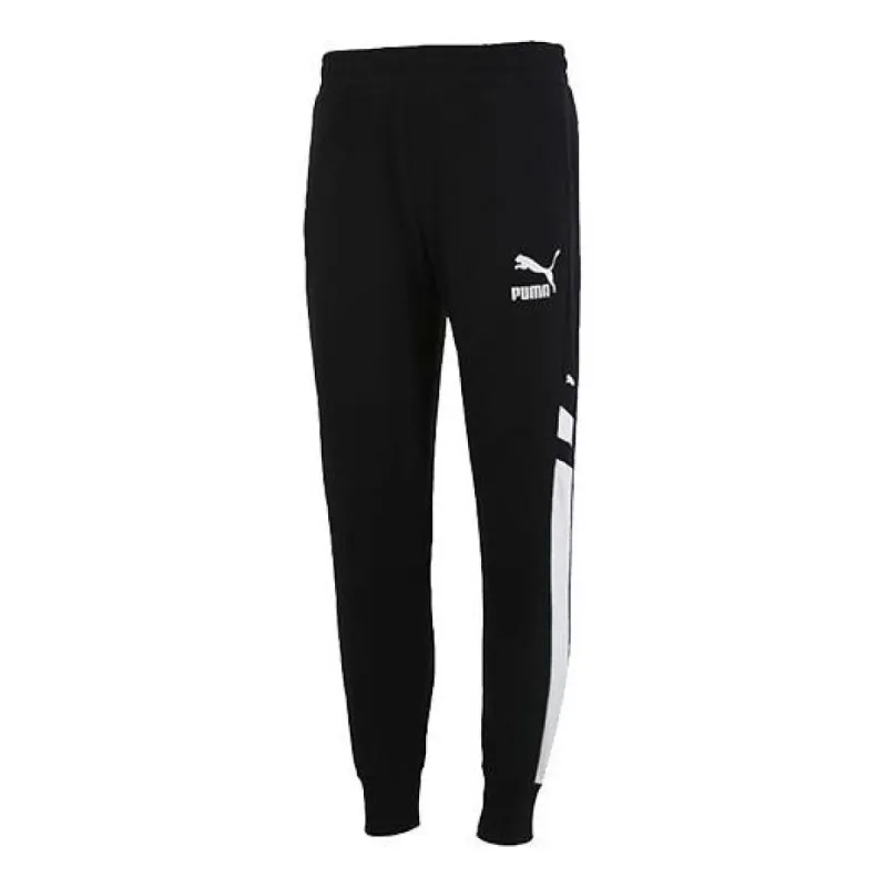 Puma Casual Sweatpants 'Black White' 530685-01 sold by KicksCrew