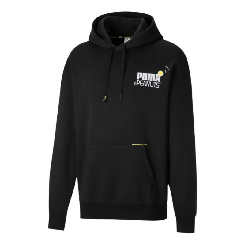 Puma x Peanuts Snoopy Hoodie 'Black White' 530614-01 sold by KicksCrew