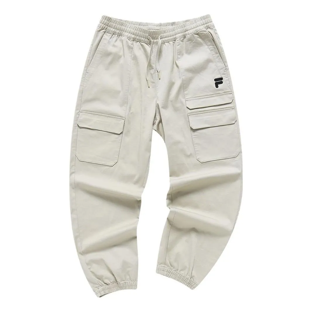FILA FUSION Logo Long Pants 'Beige' T11M311807F-BN sold by KicksCrew