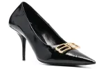 (WMNS) Balenciaga Square Knife BB 80mm Pumps 'Black Shiny Lambskin' 694712WBD821080 sold by KicksCrew