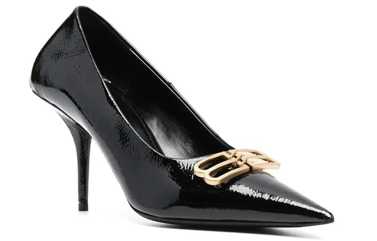 (WMNS) Balenciaga Square Knife BB 80mm Pumps 'Black Shiny Lambskin' 694712WBD821080 sold by KicksCrew product image thumbnail 2