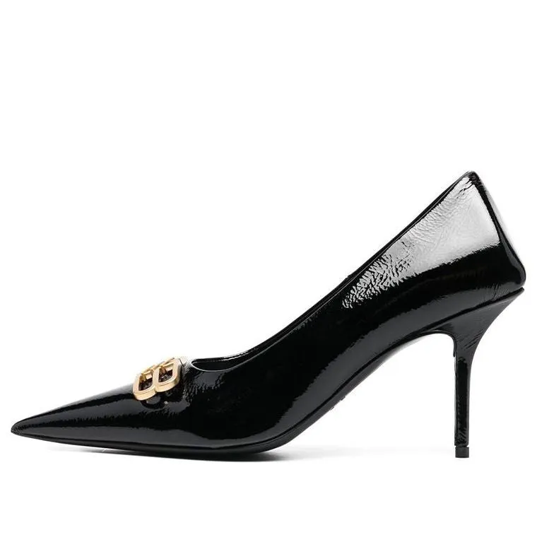 (WMNS) Balenciaga Square Knife BB 80mm Pumps 'Black Shiny Lambskin' 694712WBD821080 sold by KicksCrew