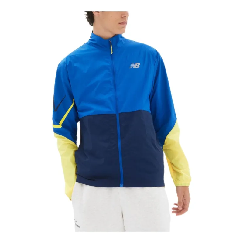 New Balance Impact Run Graphic Woven Jacket 'Cobalt' MJ21265-CO sold by KicksCrew