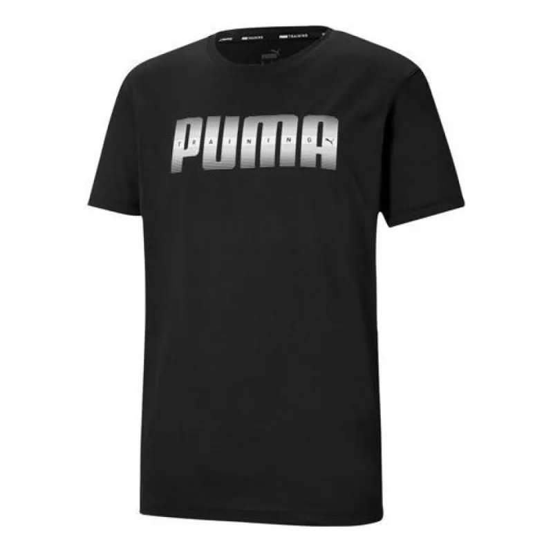 Puma Performance Recycled Logo T-shirt 'Black' 520484-01 sold by KicksCrew
