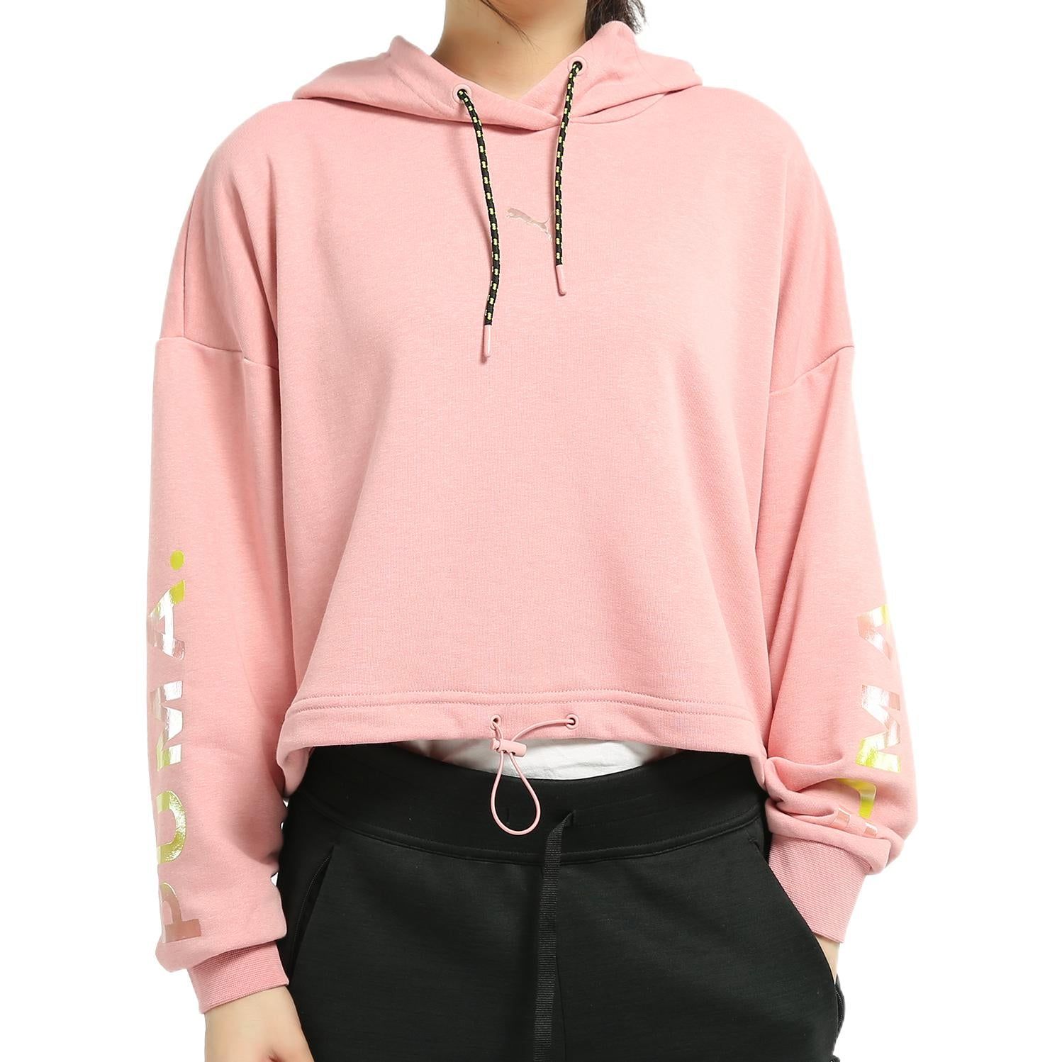 (WMNS) Puma Chase Cropped Hoodie 'Pink White' 595935-14 sold by KicksCrew product image thumbnail 2