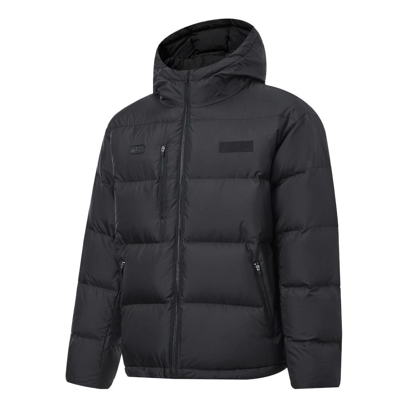 Li-Ning Way Of Wade Logo Down Hooded Jacket 'Black' AYMT155-1 sold by KicksCrew