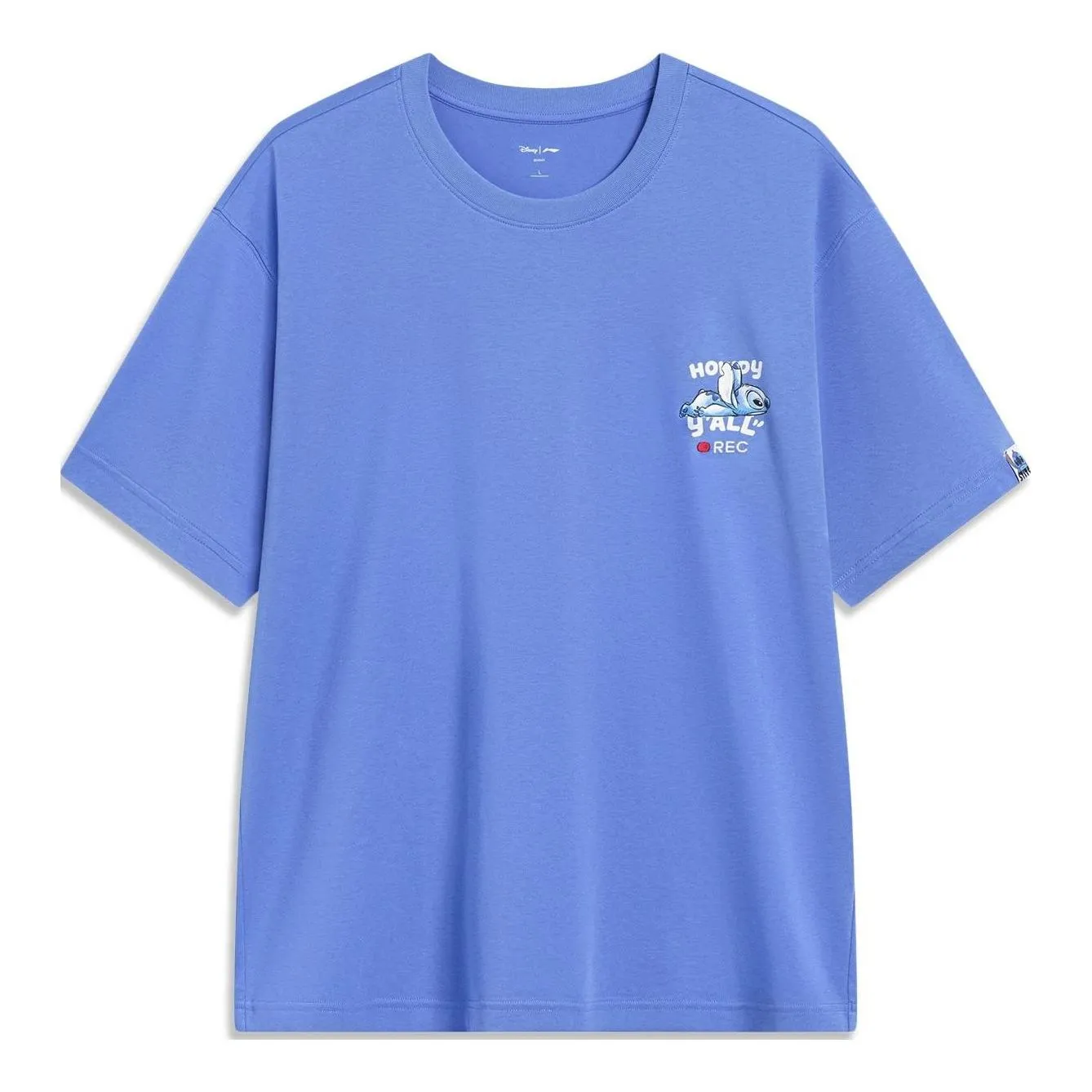 Li-Ning x Disney Stitch Graphic T-shirt 'Blue' AHST493-4 sold by KicksCrew