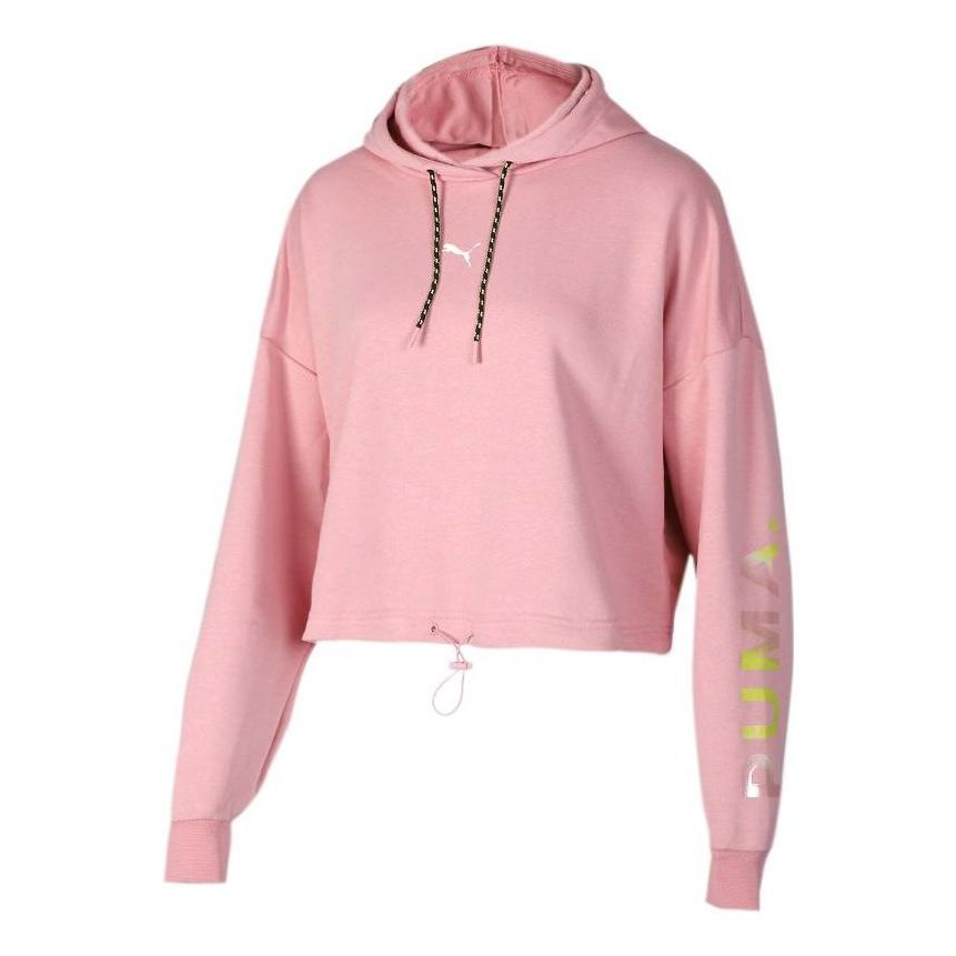 (WMNS) Puma Chase Cropped Hoodie 'Pink White' 595935-14 sold by KicksCrew
