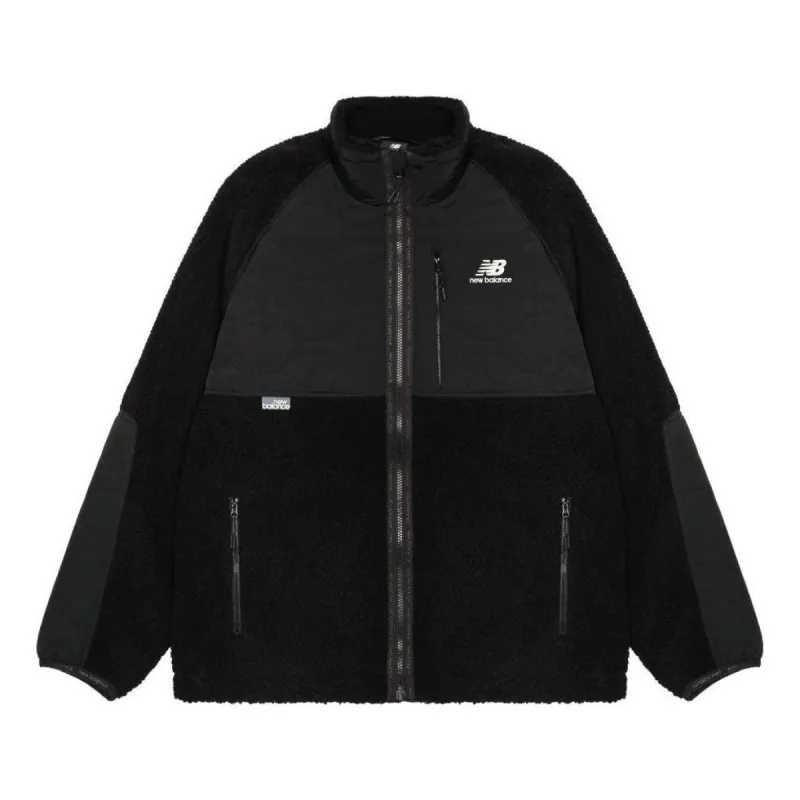 New Balance Lifestyle Cotton Warm Coat 'Black White' AMJ23326-BK sold by KicksCrew