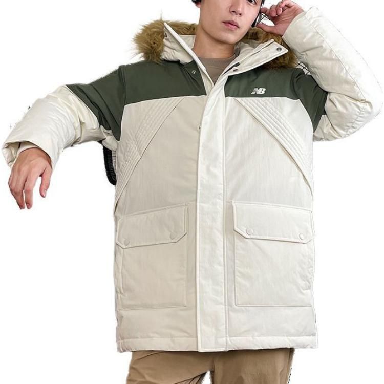 New Balance Warm Hooded Down Jacket 'White Black' AMJ34323-CIC sold by KicksCrew product image thumbnail 5