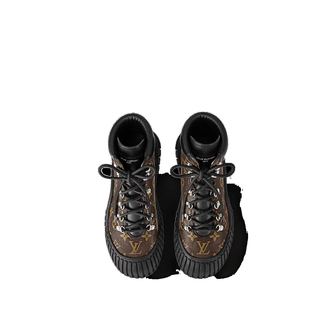 (WMNS) LOUIS VUITTON Ruby Flat Ranger Boots 'Brown Monogram with Black' 1AALYG sold by KicksCrew product image thumbnail 3