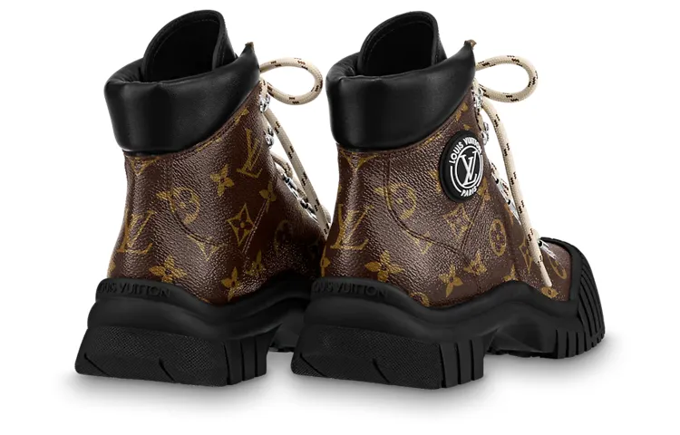 (WMNS) LOUIS VUITTON Ruby Flat Ranger Boots 'Brown Monogram with Black' 1AALYG sold by KicksCrew product image thumbnail 4