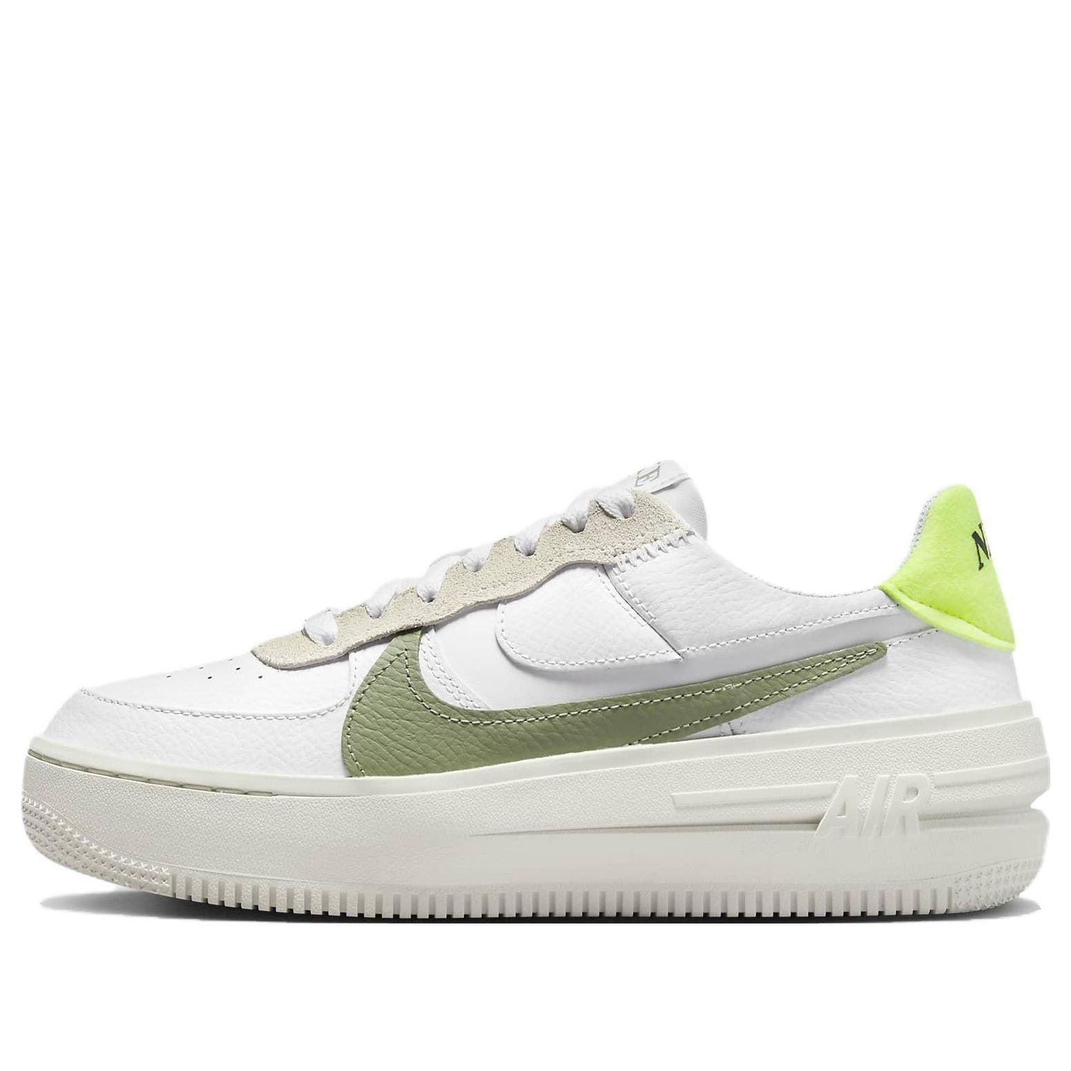 (WMNS) Nike Air Force 1 PLT.AF.ORM 'White Oil Green' FJ4739-100 sold by KicksCrew