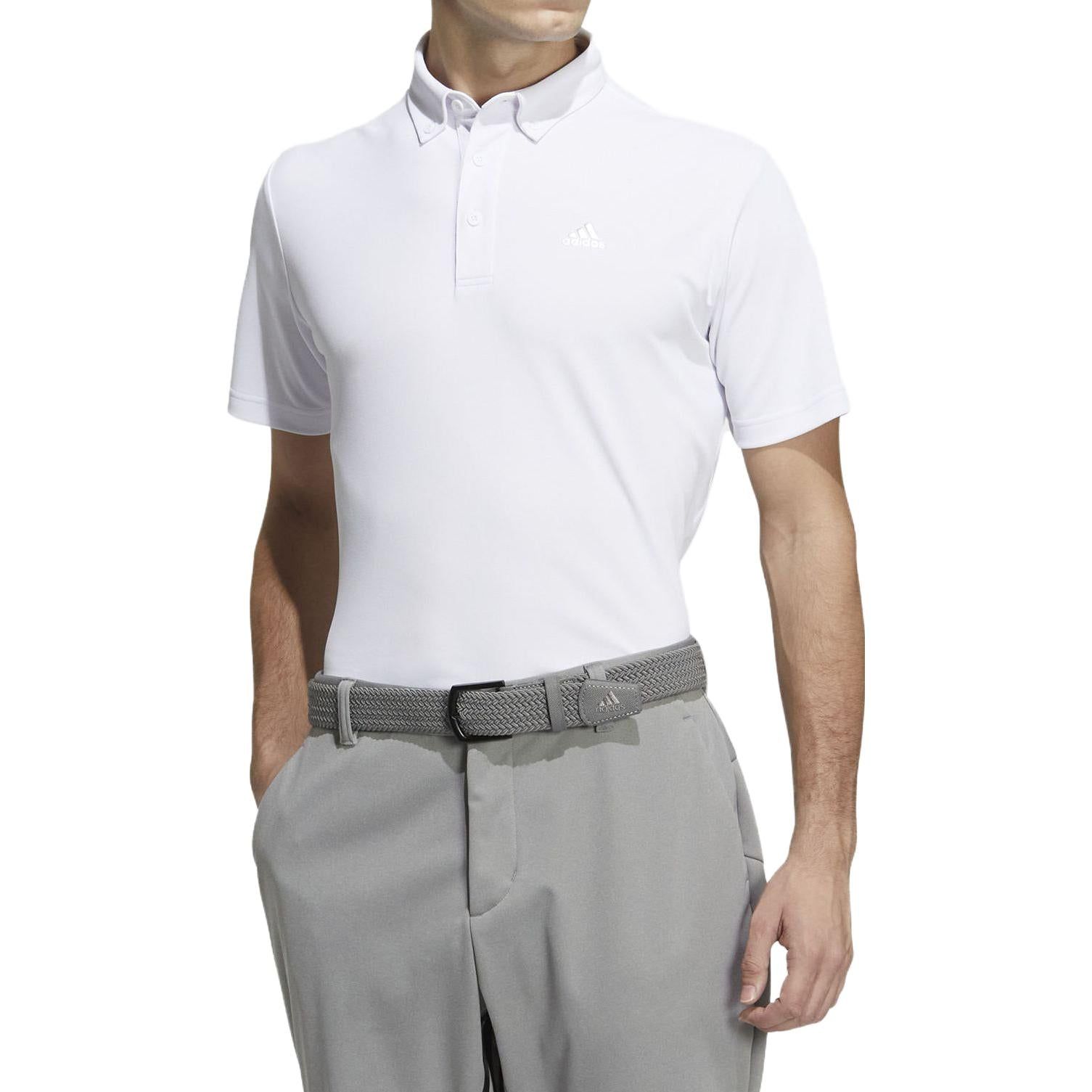 adidas Golf AEROREADY Pique Polo Shirt 'White' H64607 sold by KicksCrew product image thumbnail 2