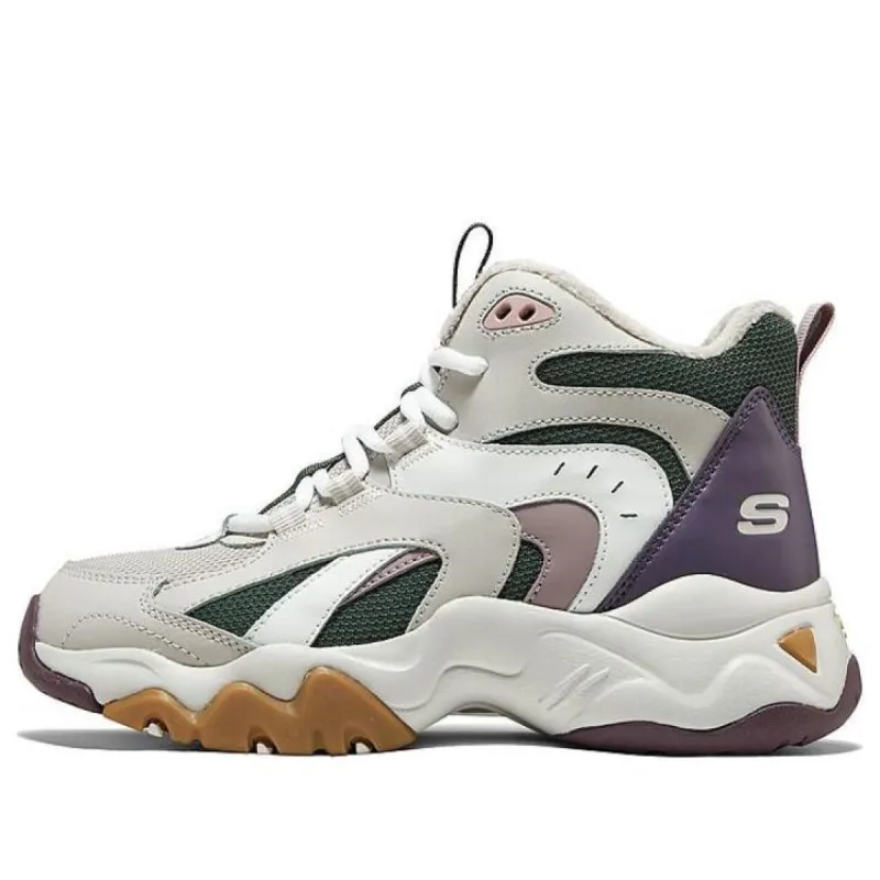 (WMNS) Skechers D'Lites Sneaker 'Beige Purple White' 168014-TPOL sold by KicksCrew