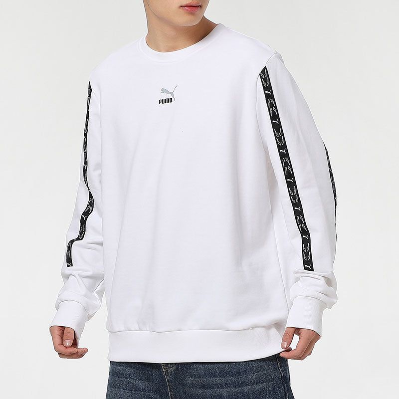 Puma Elevate Crew Neck Long Sleeve Sweater 'White Black' 531072-02 sold by KicksCrew product image thumbnail 5
