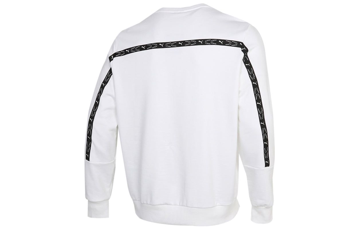 Puma Elevate Crew Neck Long Sleeve Sweater 'White Black' 531072-02 sold by KicksCrew product image thumbnail 2