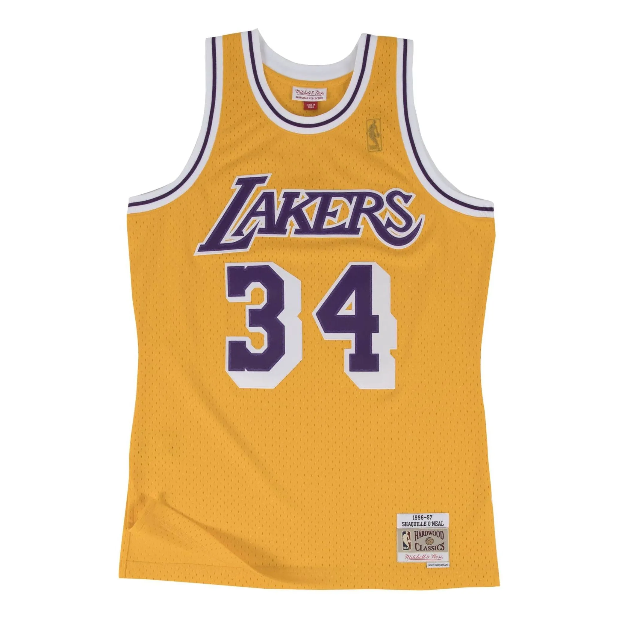 Mitchell & Ness x NBA Los Angeles Lakers 1996-97 Home Swingman Jersey 'Shaquille O'Neal 34' SMJYGS18177-LALLTGD96SON sold by KicksCrew