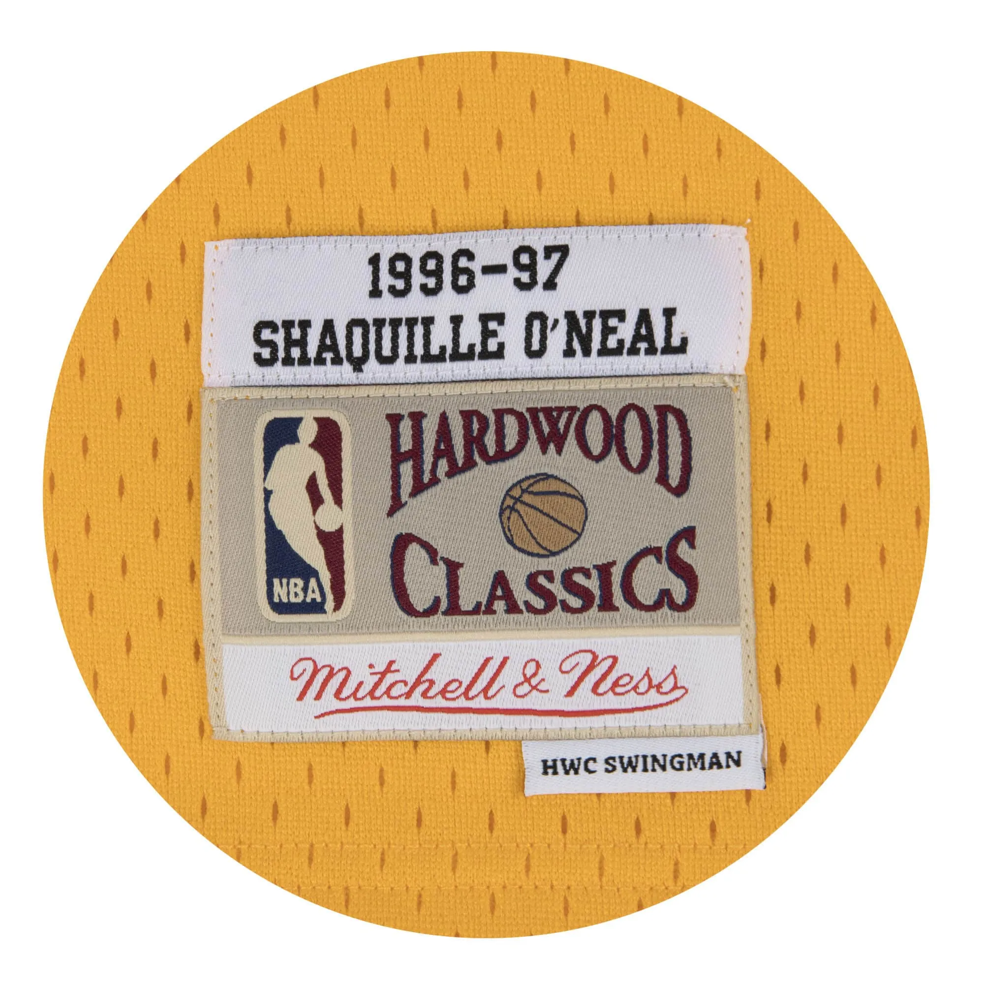Mitchell & Ness x NBA Los Angeles Lakers 1996-97 Home Swingman Jersey 'Shaquille O'Neal 34' SMJYGS18177-LALLTGD96SON sold by KicksCrew product image thumbnail 3