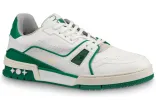 LOUIS VUITTON Trainer Sneakers 'White Green' 1A54HM sold by KicksCrew