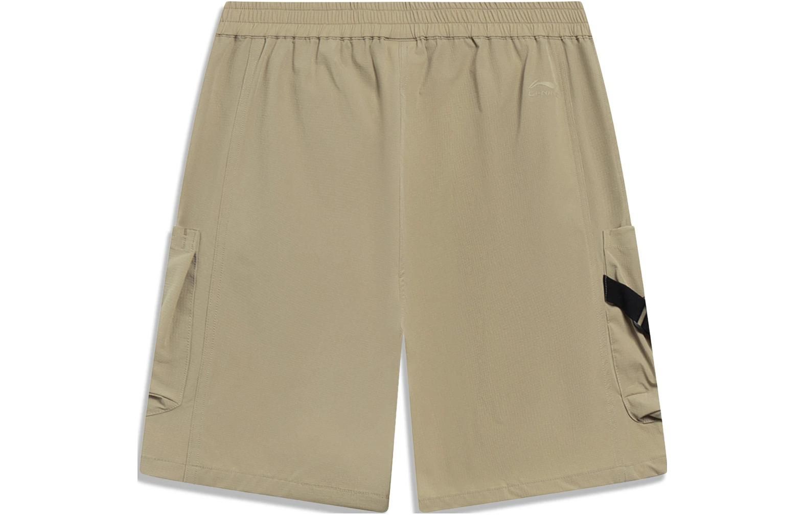 Li-Ning Counterflow Logo Straight Cargo Shorts 'Khaki' AKST587-4 sold by KicksCrew product image thumbnail 2