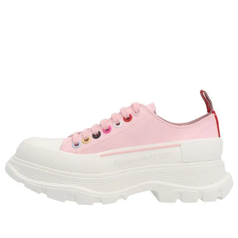 (WMNS) Alexander McQueen Tread Slick Low Lace Up 'Pink Multicolor' 611705W4MVV5801 sold by KicksCrew