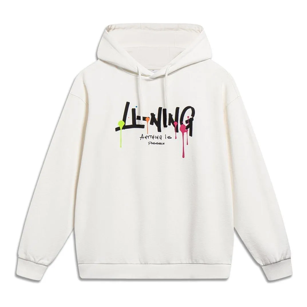 Li-Ning Anything Is Possible Graphic Hoodie 'Creamy White' AWDT559-1 sold by KicksCrew