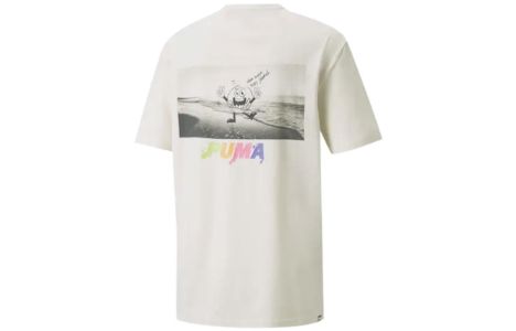 Puma Downtown Graphic T-Shirt 'White' 533039-88 sold by KicksCrew