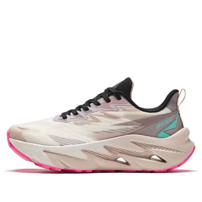 (WMNS) ANTA Running Shoes 'White Brown Pink' 122415536-3 sold by KicksCrew
