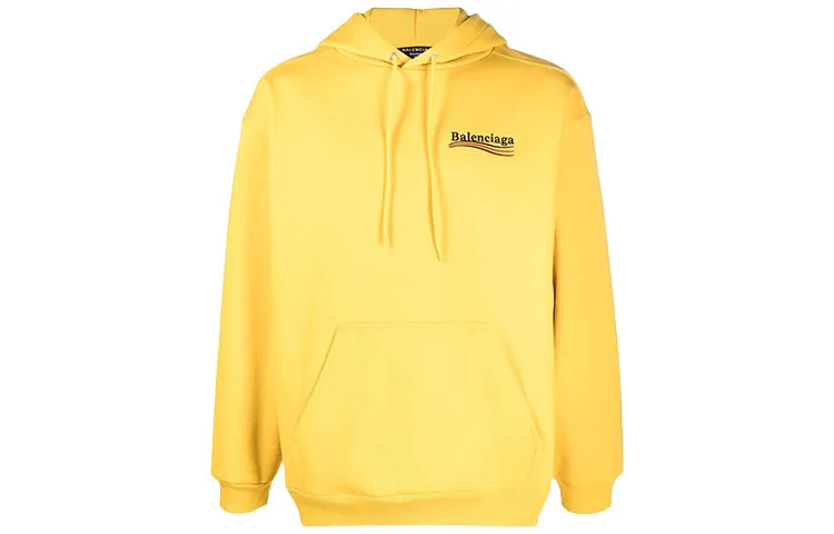 Balenciaga Political Campaign Hoodie Medium Fit 'Yellow' 600583TKVI97442 sold by KicksCrew product image thumbnail 2