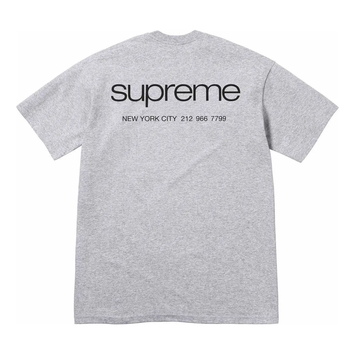 Supreme NYC Logo T-Shirt 'Grey Black' SUP-FW23-256 sold by KicksCrew product image thumbnail 2