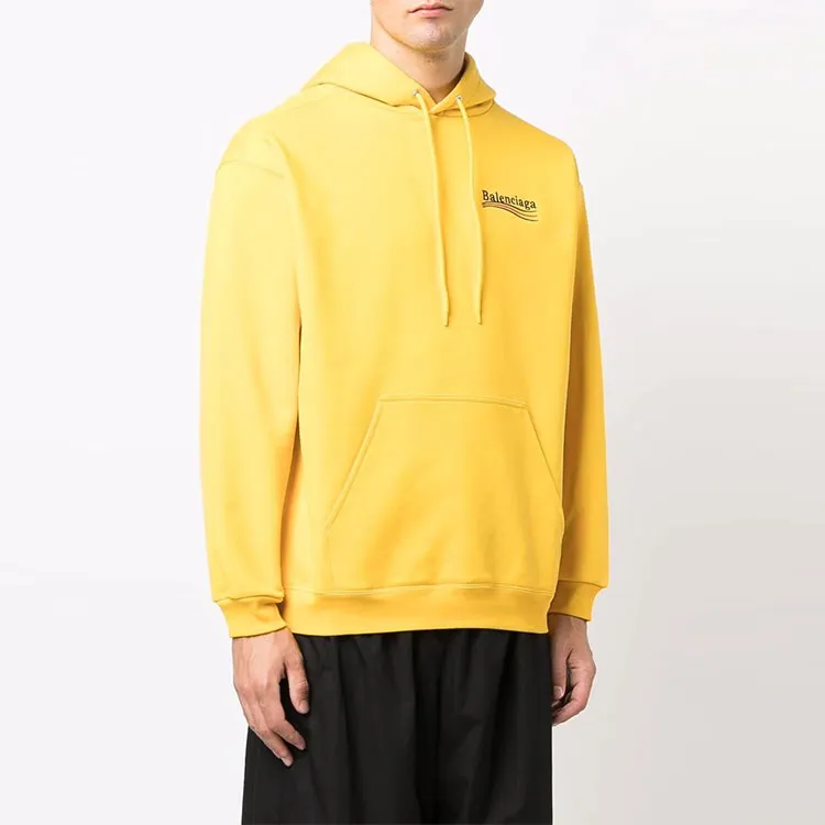 Balenciaga Political Campaign Hoodie Medium Fit 'Yellow' 600583TKVI97442 sold by KicksCrew product image thumbnail 5