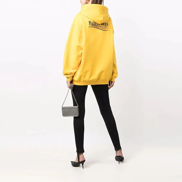 Balenciaga Political Campaign Hoodie Medium Fit 'Yellow' 600583TKVI97442 sold by KicksCrew product image thumbnail 4
