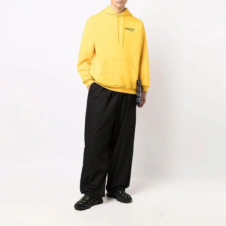 Balenciaga Political Campaign Hoodie Medium Fit 'Yellow' 600583TKVI97442 sold by KicksCrew product image thumbnail 3