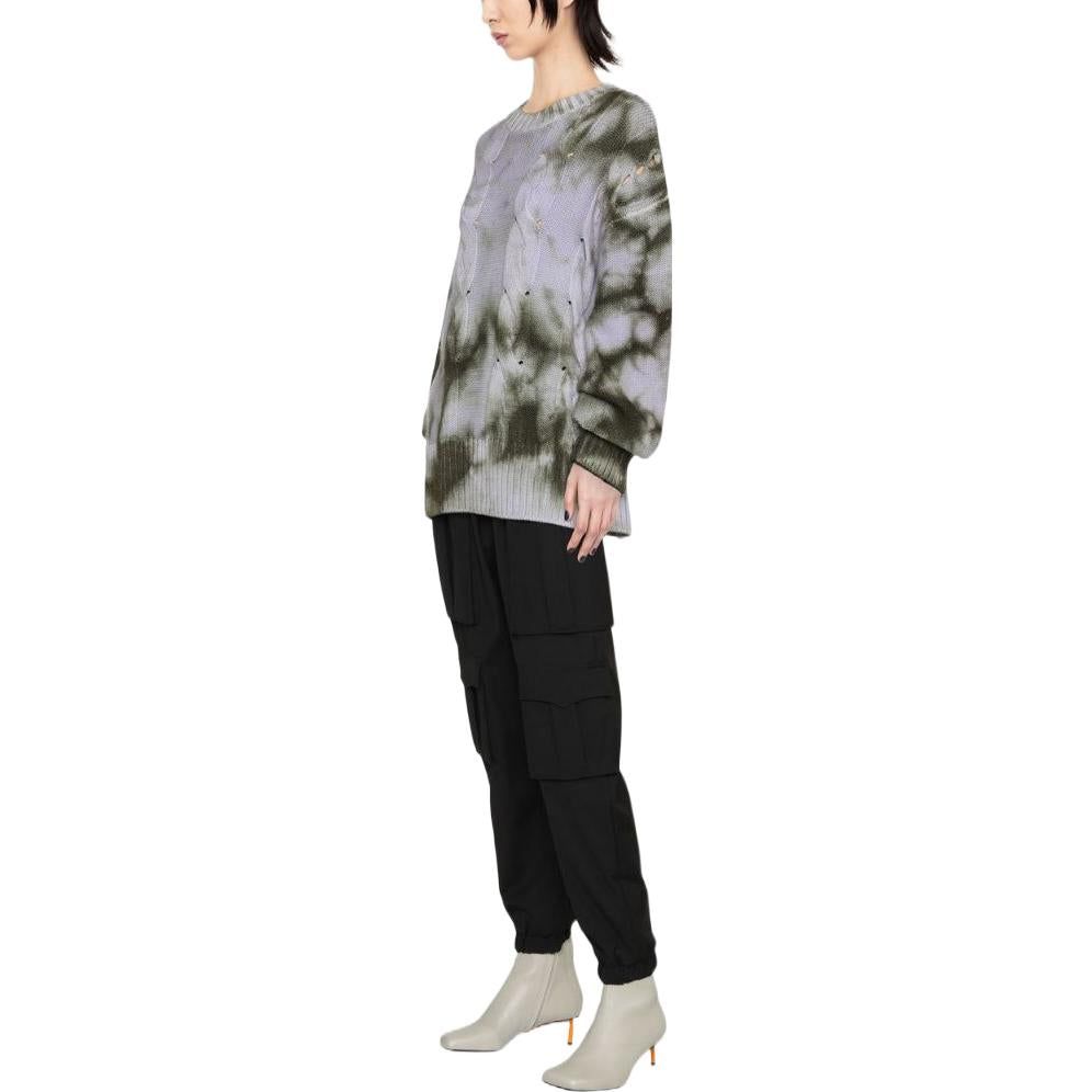 (WMNS) Off-White Tie-Dye Print Cable Knit Sweater 'Grey Green' OWHE061F22KNI0015636 sold by KicksCrew product image thumbnail 2