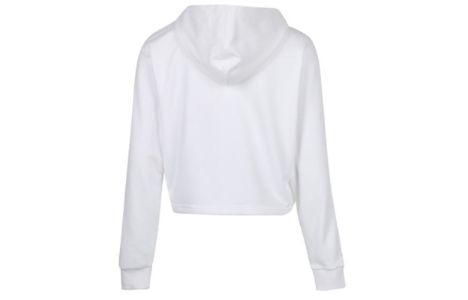 (WMNS) Puma Amplified Cropped Tr Hoodie 'White Black' 586592-02 sold by KicksCrew
