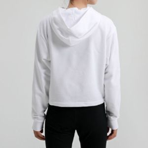 (WMNS) Puma Amplified Cropped Tr Hoodie 'White Black' 586592-02 sold by KicksCrew