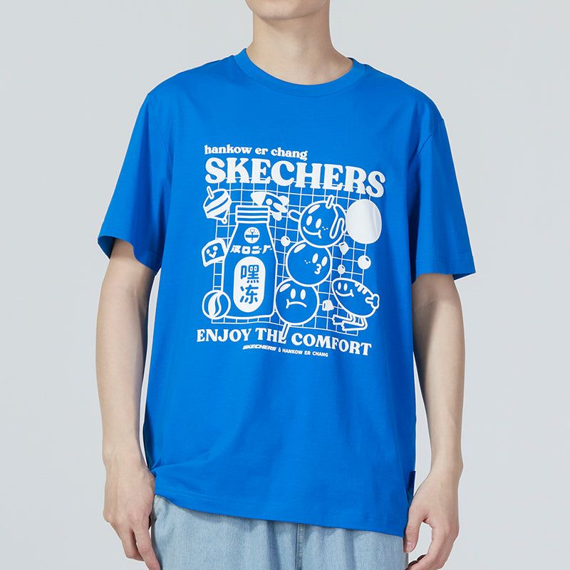 Skechers Graphic Tee 'Blue White' L223M019-000M sold by KicksCrew product image thumbnail 3
