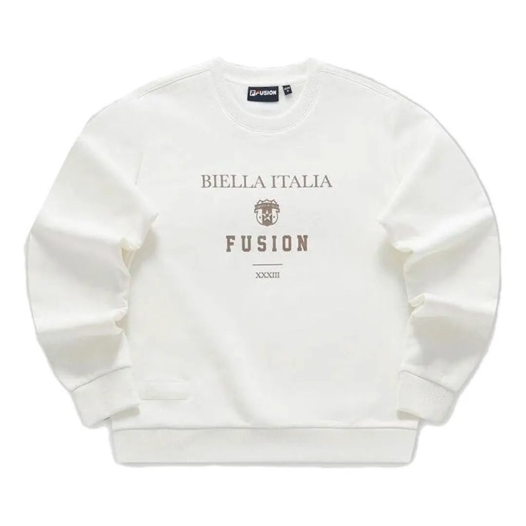 (WMNS) FILA FUSION Letter Printed Sweater 'White' T11W345212F-WT sold by KicksCrew