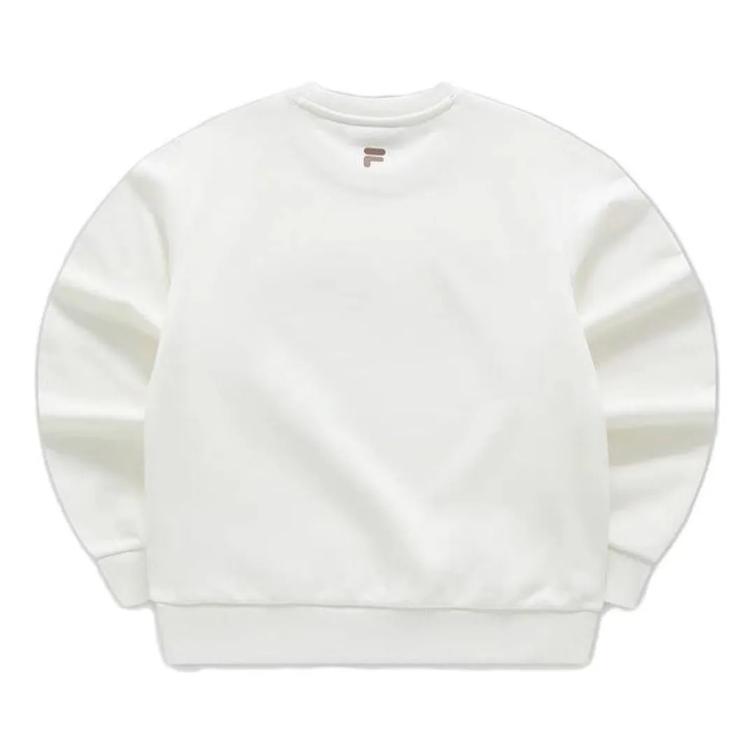 (WMNS) FILA FUSION Letter Printed Sweater 'White' T11W345212F-WT sold by KicksCrew product image thumbnail 2