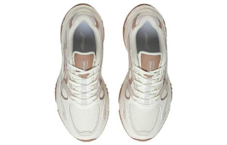 (WMNS) Li-Ning Star Wind Sneakers 'White Beige Brown' AGCT150-4 sold by KicksCrew
