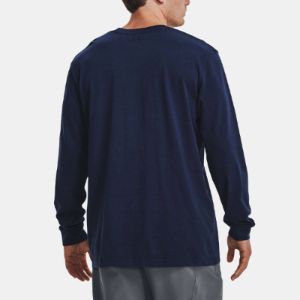 Under Armour Crest Heavyweight Long Sleeve T-shirt 'Midnight Navy Gold' 1379576-410 sold by KicksCrew